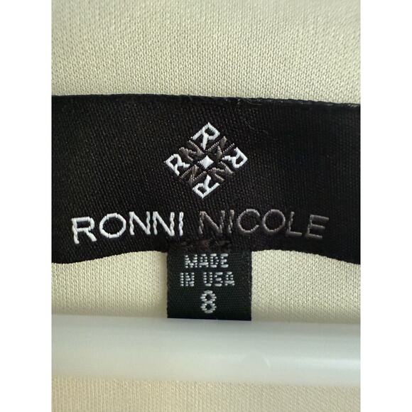 Ronni Nicole Vintage Women’s Cream Lace Cowl Neck Sheath Dress size 8 - Picture 4 of 7